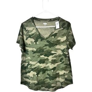 Old Navy Everywear Camo V-Neck  Short Sleeve T-Shirt Sz M NWT
